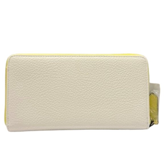 NWT Vanessa Williams White Wallet with Yellow trim - Picture 7 of 8